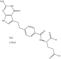Pemetrexed disodium hemipenta hydrate
