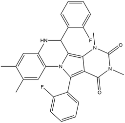 6,11-BIS(2-FLUOROPHENYL)-2,3,7,9-TETRAMETHYL-6,7-DIHYDROPYRIMIDO[4',5':3,4]PYRROLO[1,2-A]QUINOXALINE-8,10(5H,9H)-DIONE