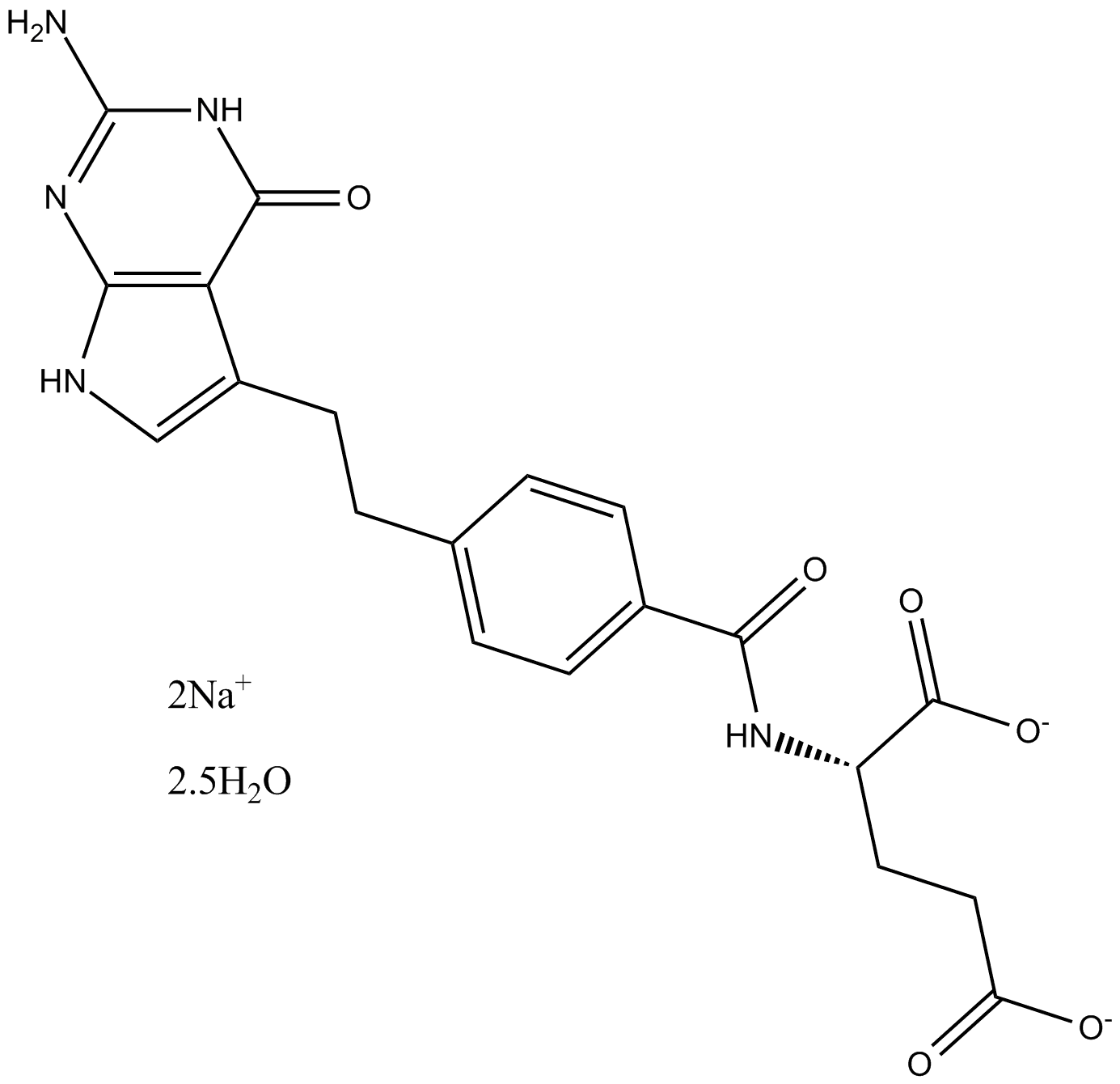 Pemetrexed disodium hemipenta hydrate