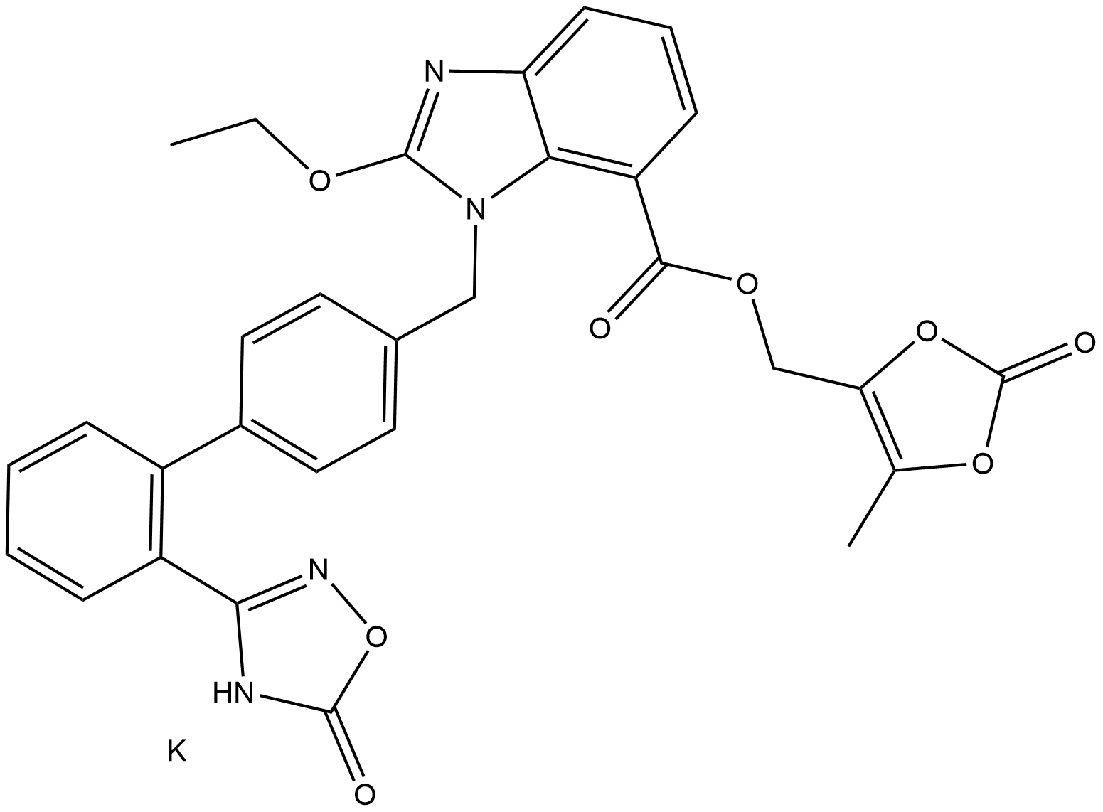 Azilsartan medoxomil monopotassium