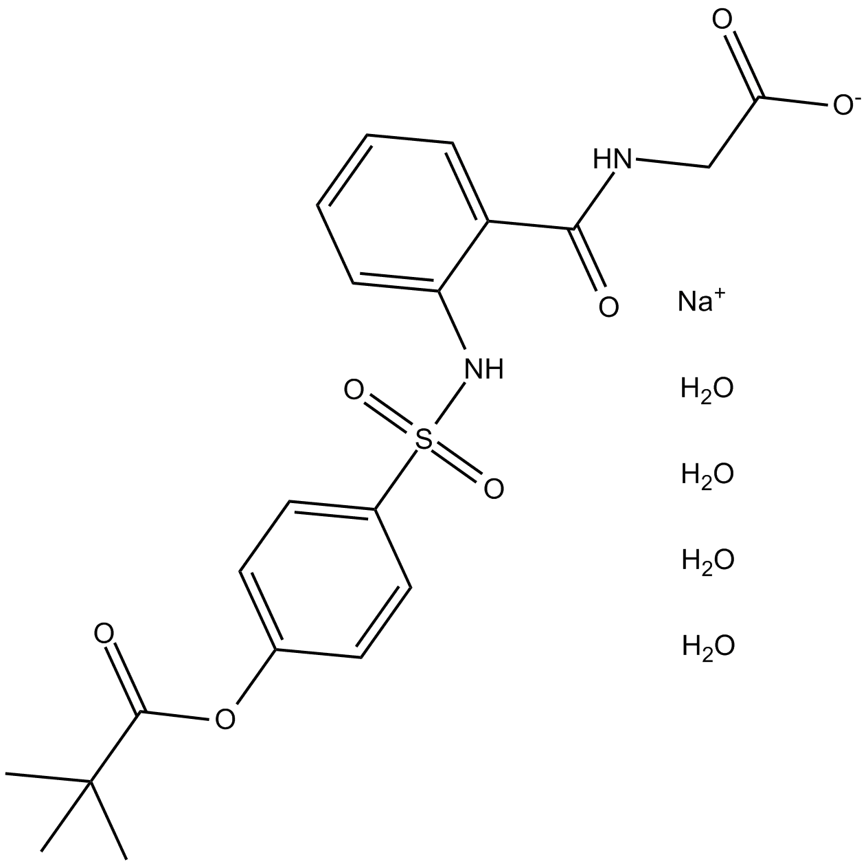 Sivelestat sodium tetrahydrate