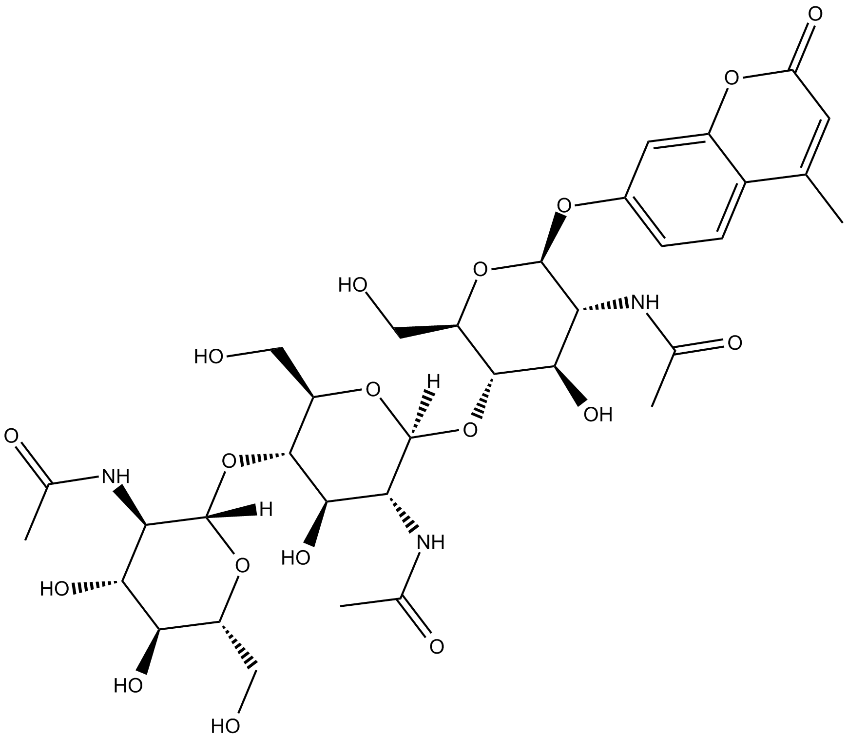4-Methylumbelliferyl-β-D-N,N',N''-Triacetylchitotrioside