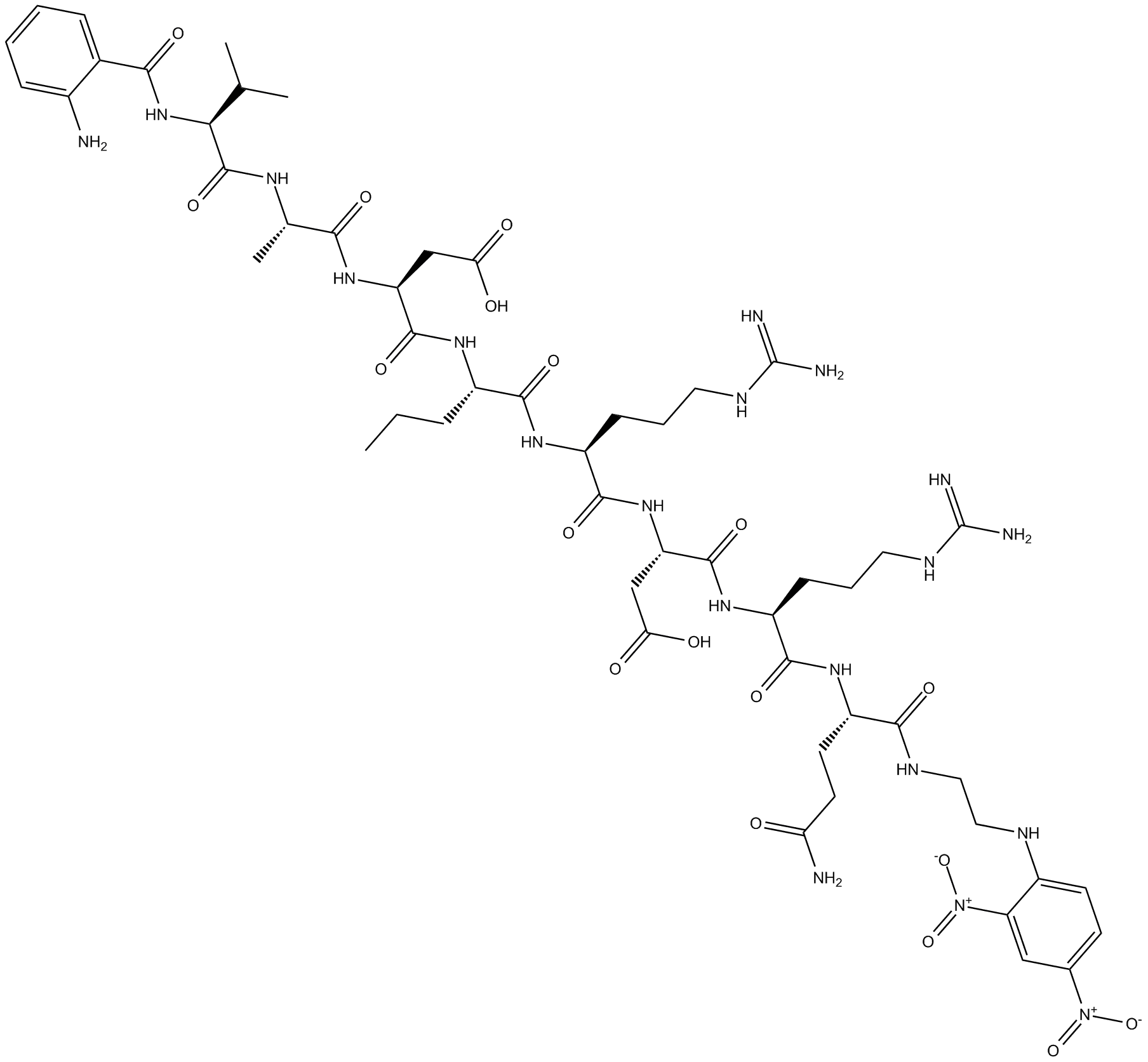 Abz-Val-Ala-Asp-Nva-Arg-Asp-Arg-Gln-EDDnp