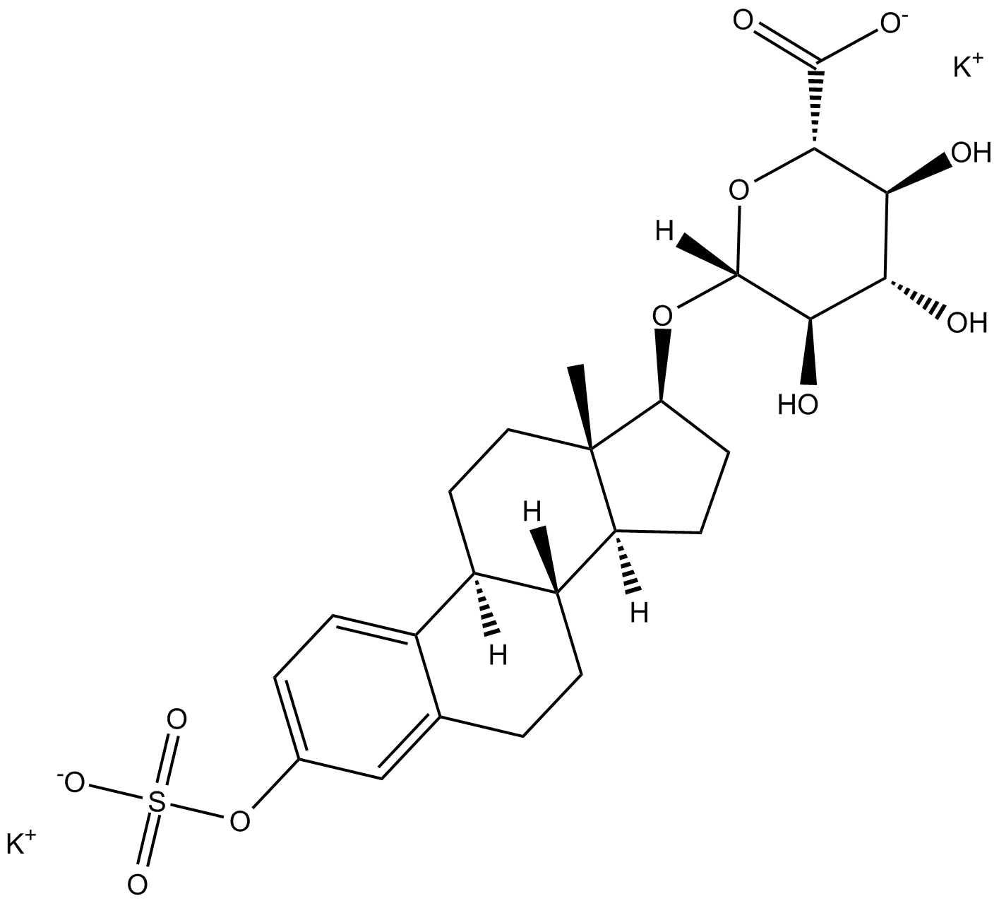 Estradiol 3-sulfate 17β-Glucuronide (potassium salt)