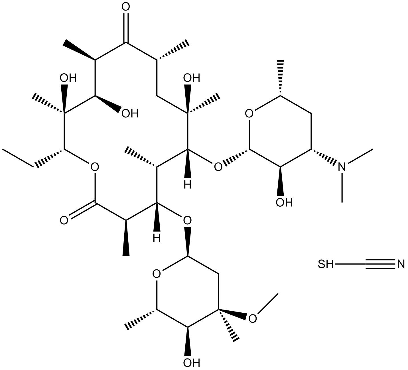 Erythromycin thiocyanate