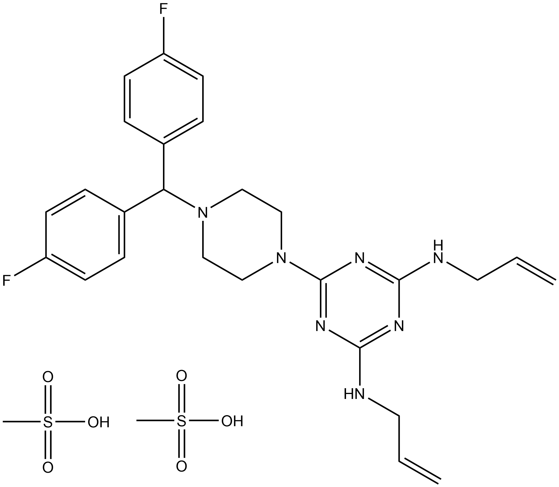 Almitrine mesylate