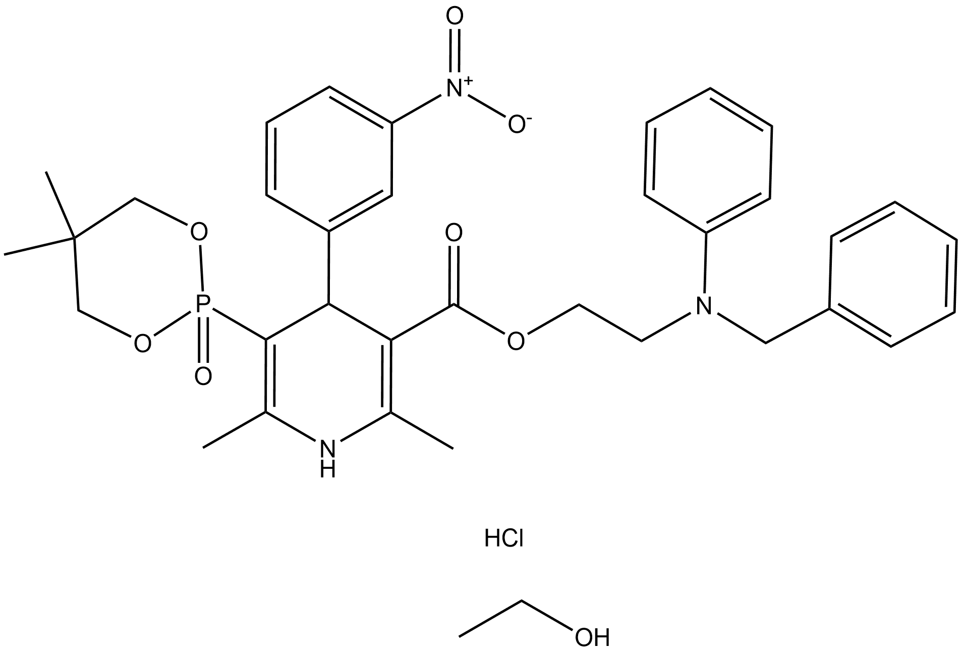 Efonidipine hydrochloride monoethanolate
