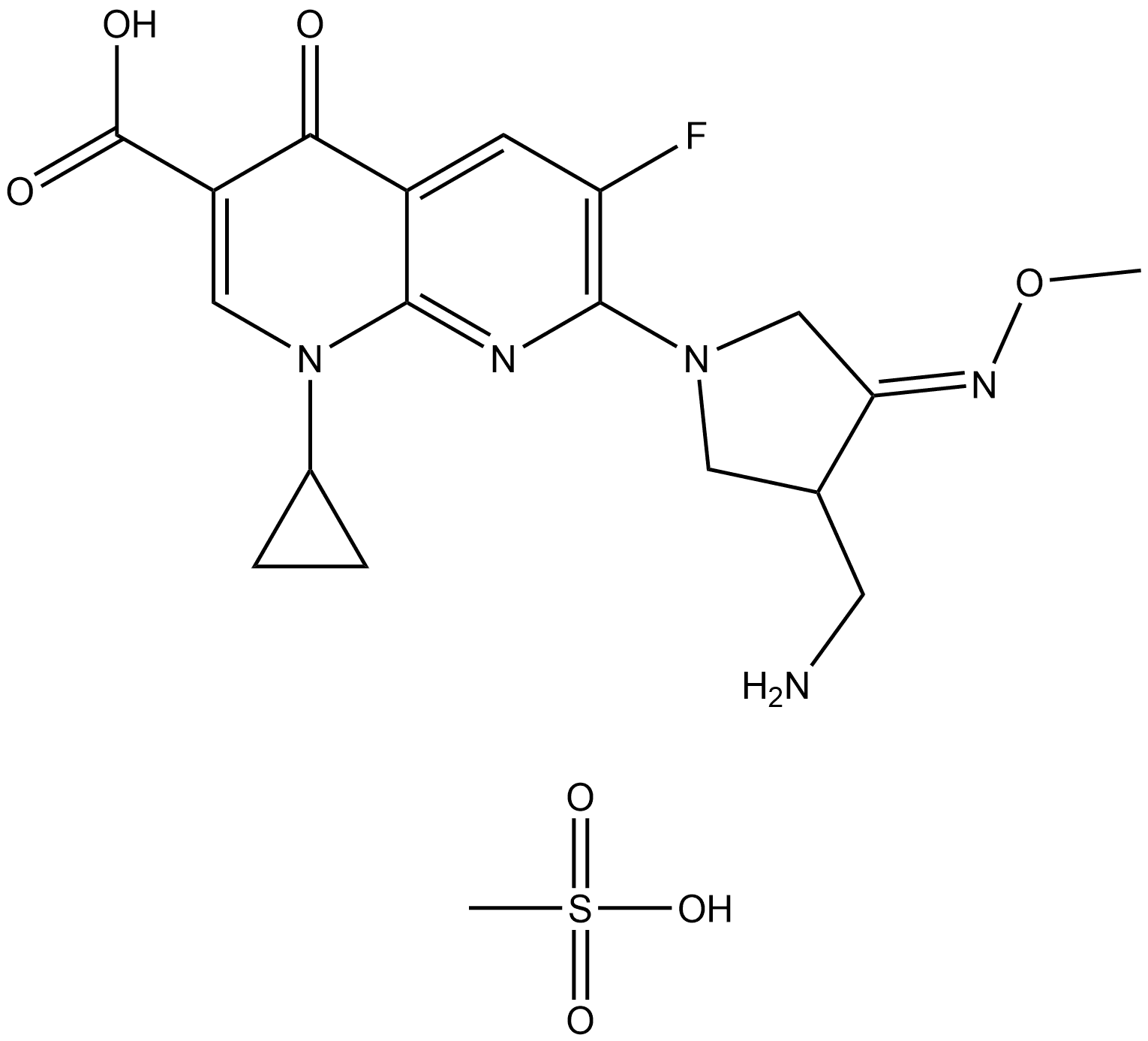 Gemifloxacin mesylate