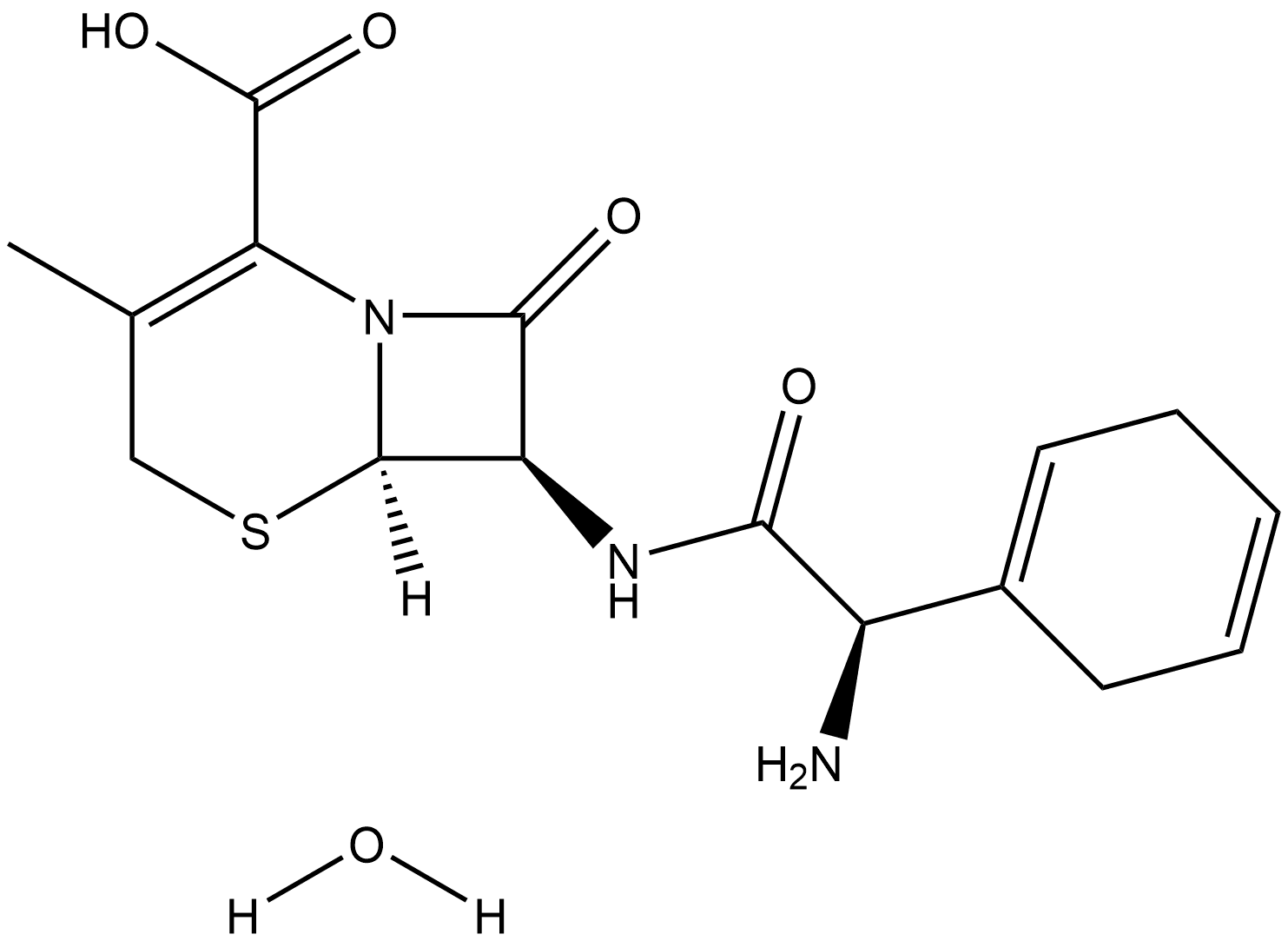 Cephradine monohydrate