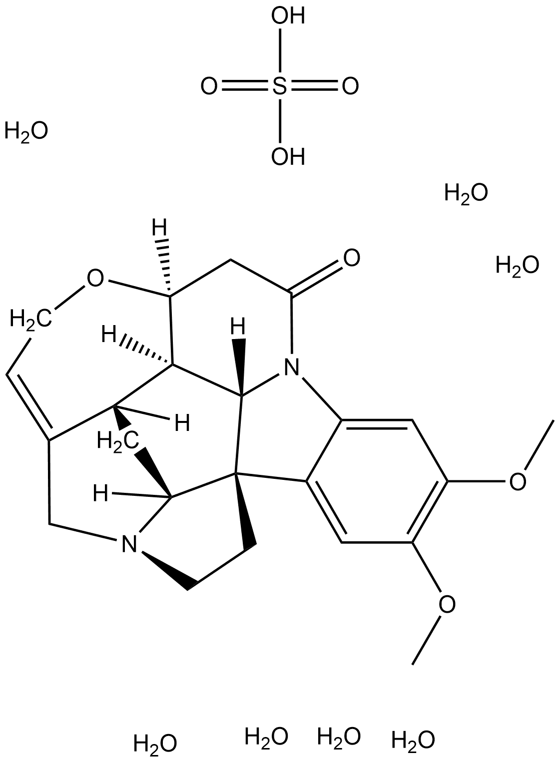 Brucine sulfate heptahydrate