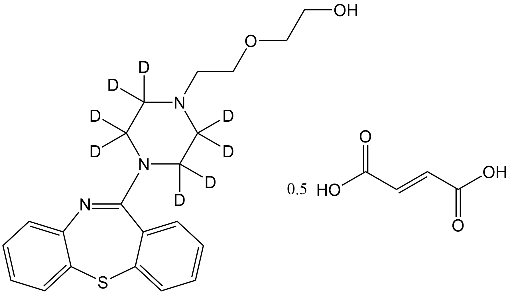 Quetiapine-d8 Hemifumarate (piperazine-d8)