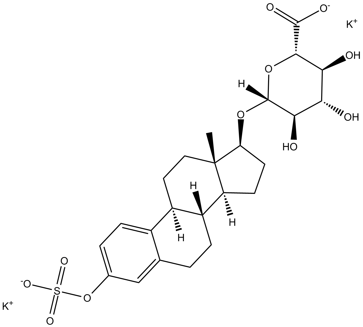 Estradiol 3-sulfate 17β-Glucuronide (potassium salt)